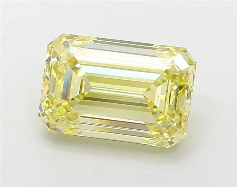 4.27ct Emerald Lab Grown Diamond (Colour Fancy Intense Yellow, Clarity VS1, IGI Certified)