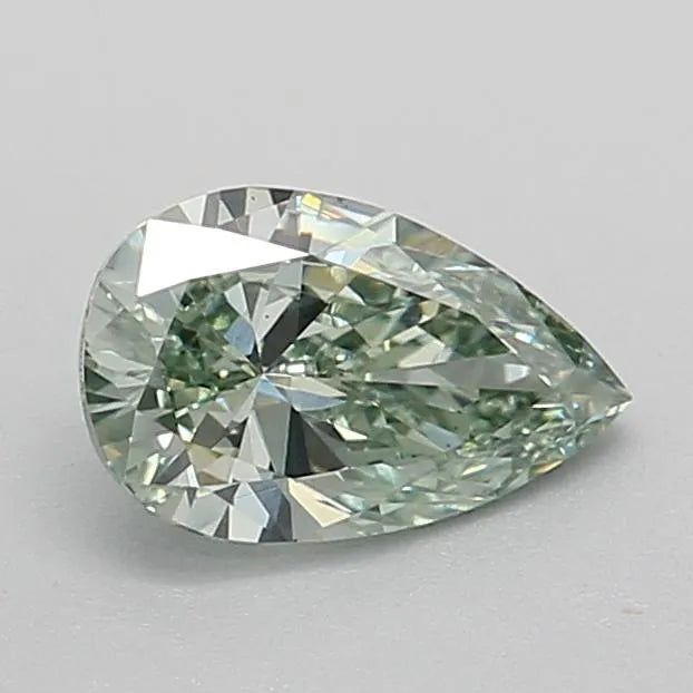 0.50ct Pear Lab Grown Diamond (Colour Fancy Vivid Green, Clarity VS1, IGI Certified)