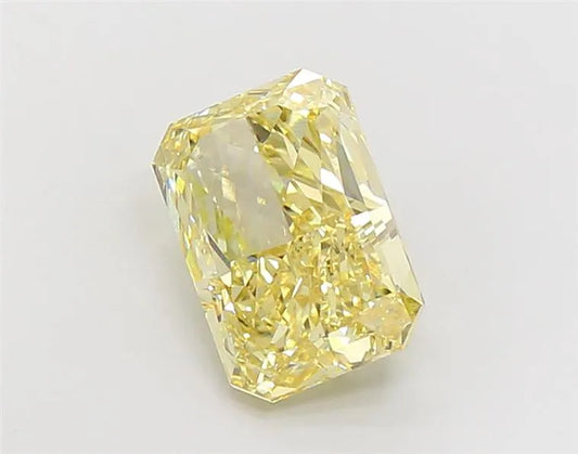 Diamant de laboratoire radiant de 5,24 ct (couleur jaune vif fantaisie, pureté VS1, certifié IGI)