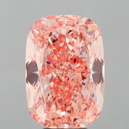 7,00 ct Kissenmodifizierter, im Labor gezüchteter Diamant (Farbe: Fancy Vivid Pink, Reinheit: VS1, IGI-zertifiziert)