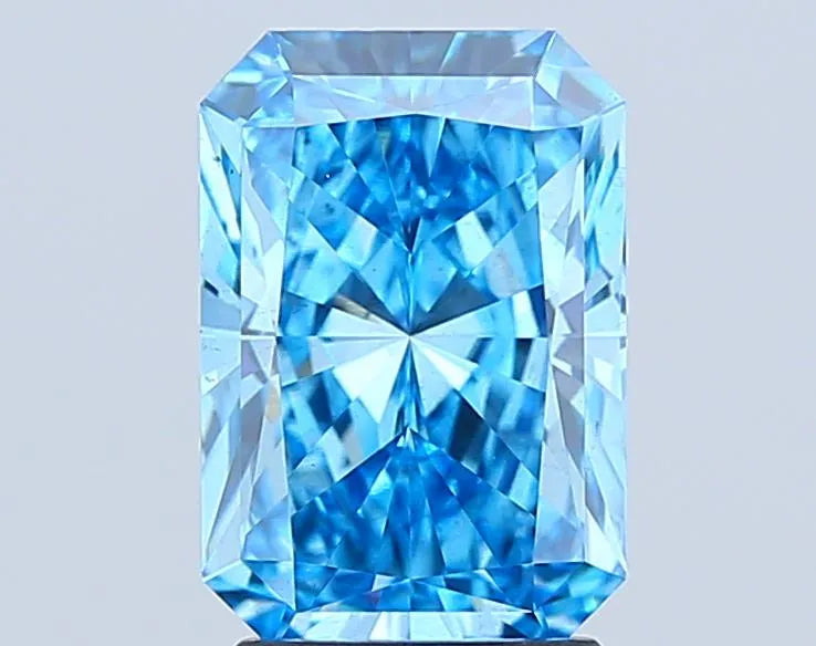 Diamant de laboratoire radiant de 2,70 ct (couleur bleu vif fantaisie, pureté VS2, certifié IGI)