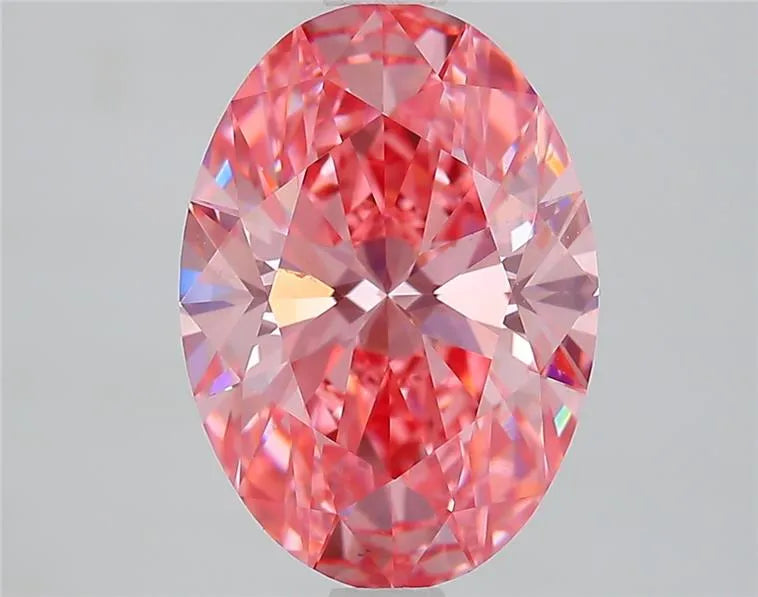 2.54ct Oval Lab Grown Diamond (Colour Fancy Vivid Pink, Clarity VVS2, IGI Certified)
