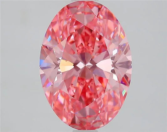2.54ct Oval Lab Grown Diamond (Colour Fancy Vivid Pink, Clarity VVS2, IGI Certified)