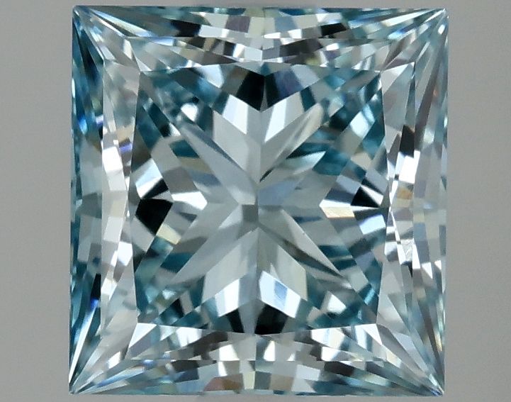 Lab-Grown Princess Diamond - 2.08 Carats, Fancy Intense Blue Color, VS1 Clarity - Certified by IGI - Report Number: LG635403193