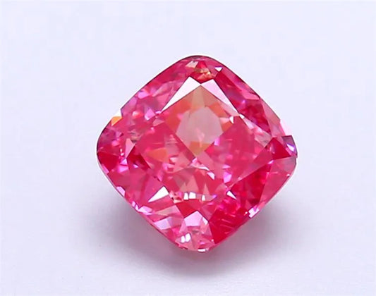 1,59 ct Kissen-Brillant im Labor gezüchteter Diamant (Farbe: Fancy Vivid Pink, Reinheit: VVS1, IGI-zertifiziert)