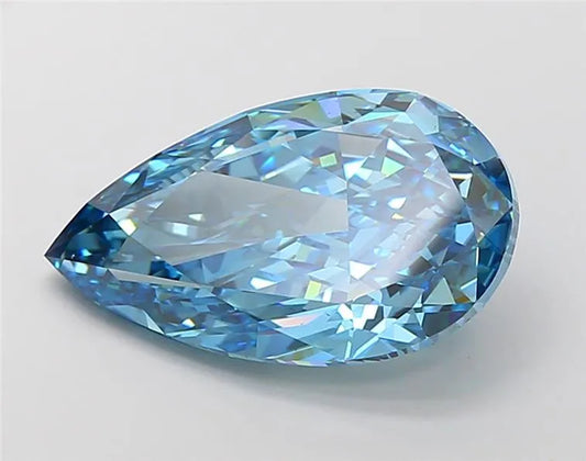 8.04ct Pear Lab Grown Diamond (Colour Fancy Vivid Blue, Clarity VS1, IGI Certified)