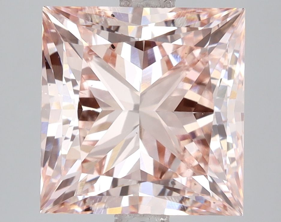Lab-Grown Princess Diamond - 5.02 Carats, Fancy Intense Pink Color, VVS2 Clarity - Certified by IGI - Report Number: 629471235