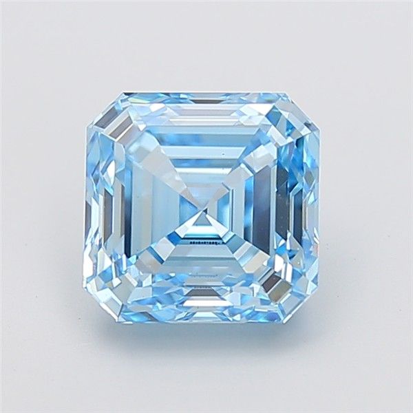 Asscher 4.06ct Fancy Vivid Blue VS1 - Cut • IGI • LG837643435