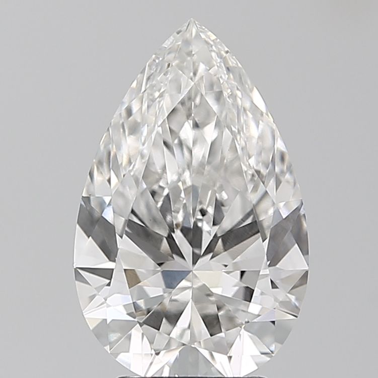 Lab-Grown Pear Diamond - 3.09 Carats, F Color, VVS2 Clarity - Certified by IGI - Report Number: LG671403582
