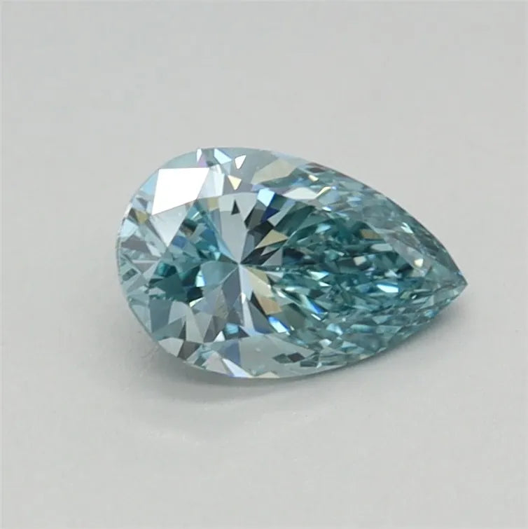 0.42ct Pear Lab Grown Diamond (Colour Fancy Intense Greenish Blue, Clarity VS1, IGI Certified)