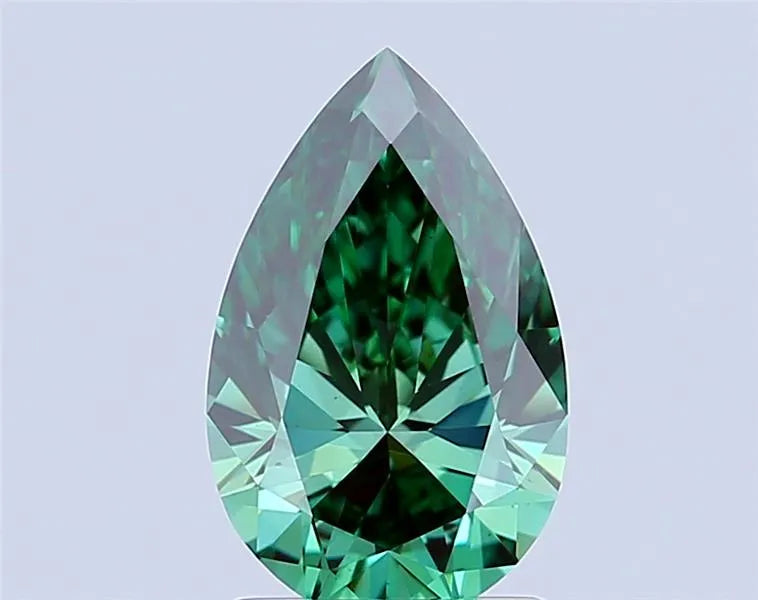 1.61ct Pear Lab Grown Diamond (Colour Fancy Vivid Green, Clarity VS1, IGI Certified)