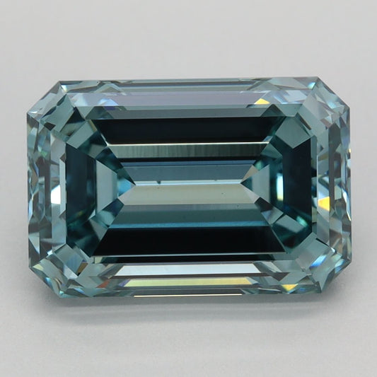 Lab-Grown Emerald Diamond - 4.66 Carats, Fancy Intense Blue Color, VS1 Clarity - Certified by IGI - Report Number: LG660468631
