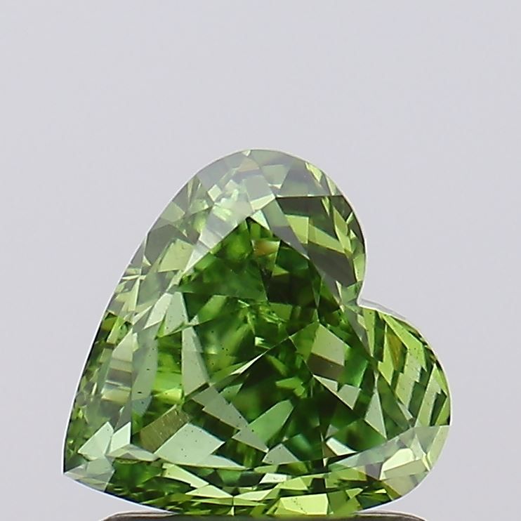 Heart 0.79ct Fancy Vivid Green VS2 - Cut • NONE • 8C7E663D48