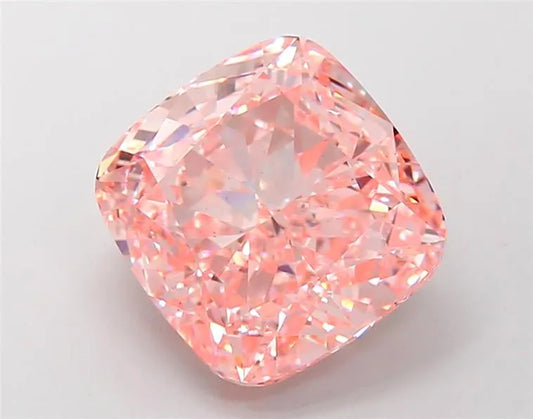 7.03ct Cushion modified Lab Grown Diamond (Colour Fancy Vivid Pink, Clarity VS2, IGI Certified)