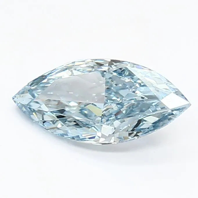 1.17ct Marquise Lab Grown Diamond (Colour Fancy Vivid Blue, Clarity VVS2, IGI Certified)