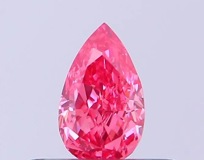 0.28ct Pear Lab Grown Diamond (Colour Fancy Vivid Pink, Clarity VVS2, IGI Certified)
