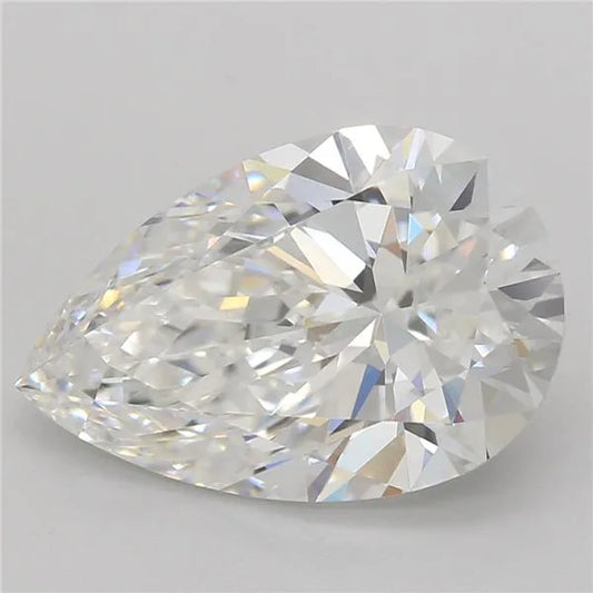 Diamant de laboratoire de 2,54 ct, taille poire (couleur E, pureté VVS2, taille EX, certifié IGI)