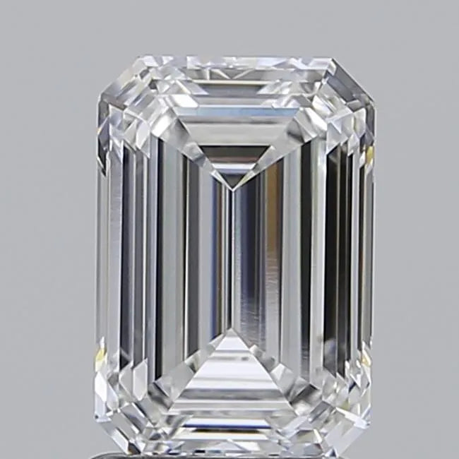 2,13 ct Smaragd, im Labor gezüchteter Diamant (Farbe D, Reinheit VVS1, IGI-zertifiziert)