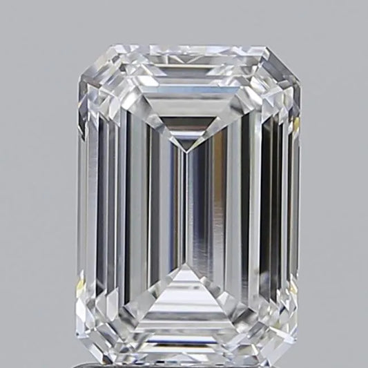 2,13 ct Smaragd, im Labor gezüchteter Diamant (Farbe D, Reinheit VVS1, IGI-zertifiziert)