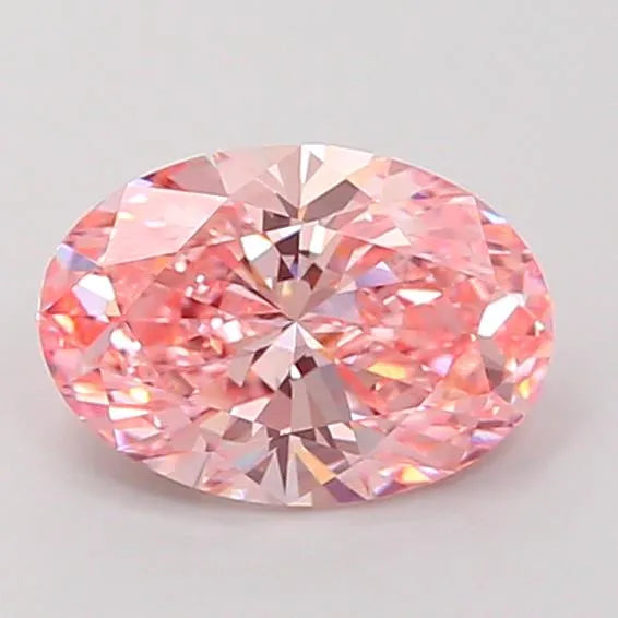 1.91ct Oval Lab Grown Diamond (Colour Fancy Vivid Pink, Clarity VVS2, IGI Certified)