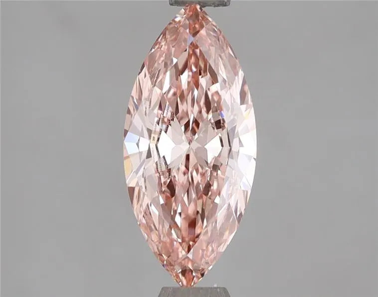 Diamant de laboratoire Marquise de 1,00 ct (couleur rose intense fantaisie, pureté VVS2, certifié IGI)