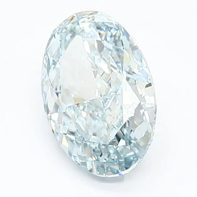 1.84ct Oval Lab Grown Diamond (Colour Fancy Green Blue, Clarity VS1, IGI Certified)