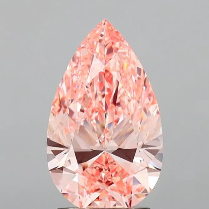 2.50ct Pear Lab Grown Diamond (Colour Fancy Intense Pink, Clarity VS2, IGI Certified)