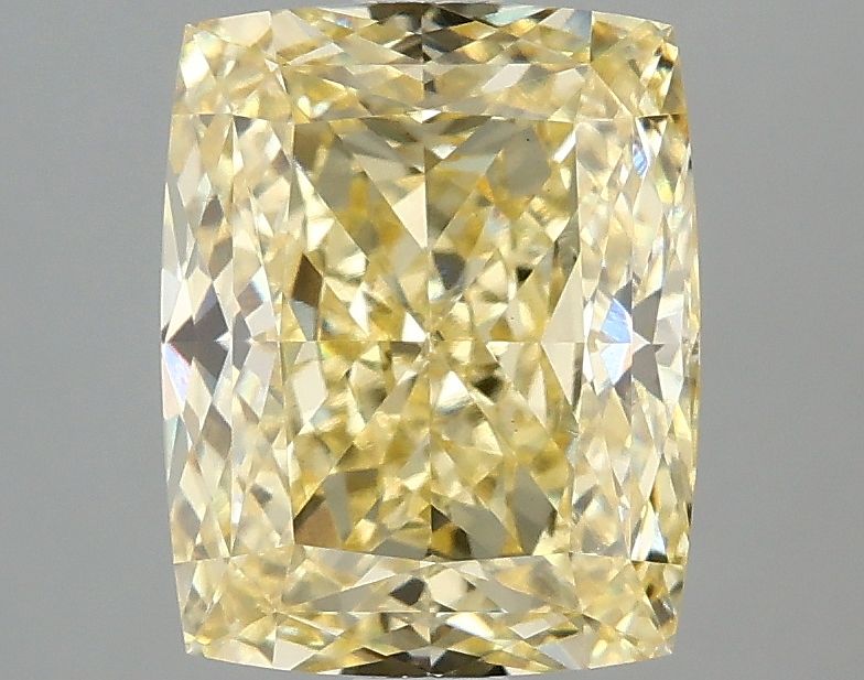 Lab-Grown Cushion Diamond - 3.01 Carats, Fancy Intense Yellow Color, VVS2 Clarity - Certified by IGI - Report Number: LG685501637
