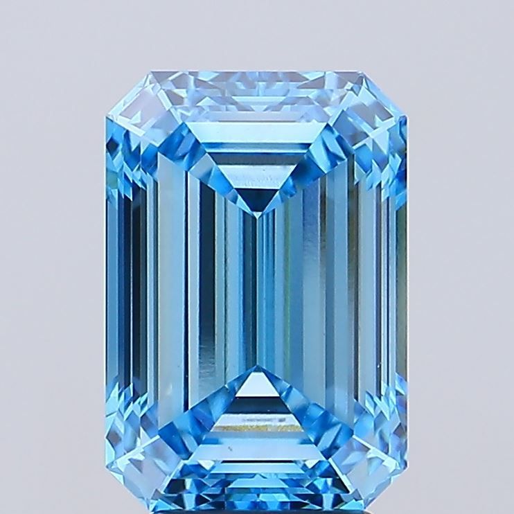 Lab-Grown Emerald Diamond - 4.78 Carats, Fancy Vivid Blue Color, VVS2 Clarity - Certified by IGI - Report Number: LG660408410