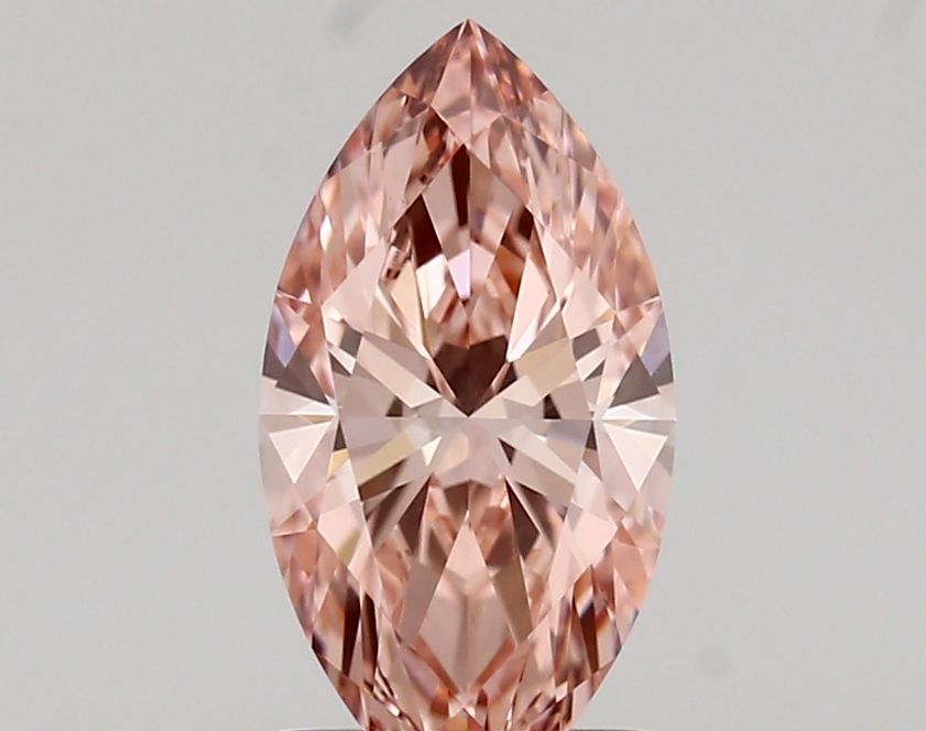 Lab-Grown Marquise Diamond - 1.19 Carats, Fancy Vivid Pink Color, VVS2 Clarity - Certified by IGI - Report Number: LG685545786