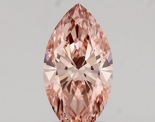 Lab-Grown Marquise Diamond - 1.19 Carats, Fancy Vivid Pink Color, VVS2 Clarity - Certified by IGI - Report Number: LG685545786