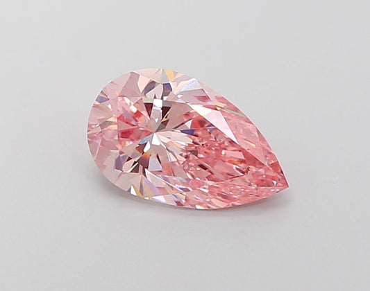 Lab-Grown Pear Diamond - 2.5 Carats, Fancy Vivid Pink Color, VS1 Clarity - Certified by IGI - Report Number: LG681558559