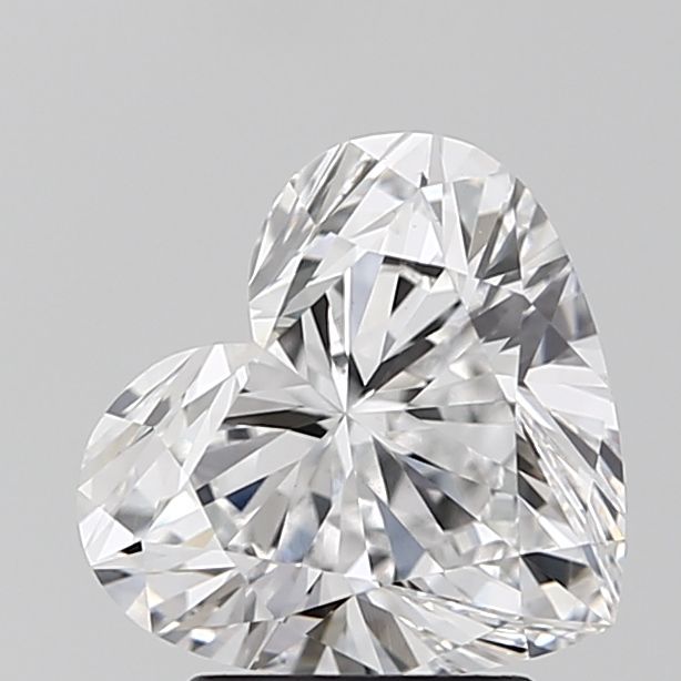 Lab-Grown Heart Diamond - 2.55 Carats, D Color, VVS2 Clarity - Certified by IGI - Report Number: LG660426158