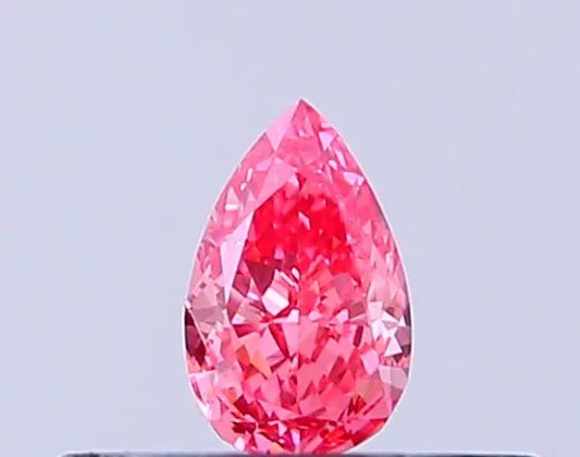 0.18ct Pear Lab Grown Diamond (Colour Fancy Vivid Pink, Clarity VVS2, IGI Certified)