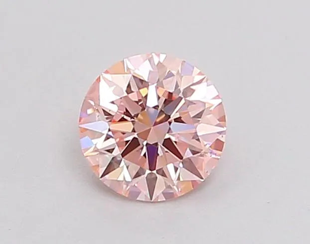 0.44ct Round Lab Grown Diamond (Colour Fancy Deep Orange, Clarity VVS2, Cut ID, IGI Certified)