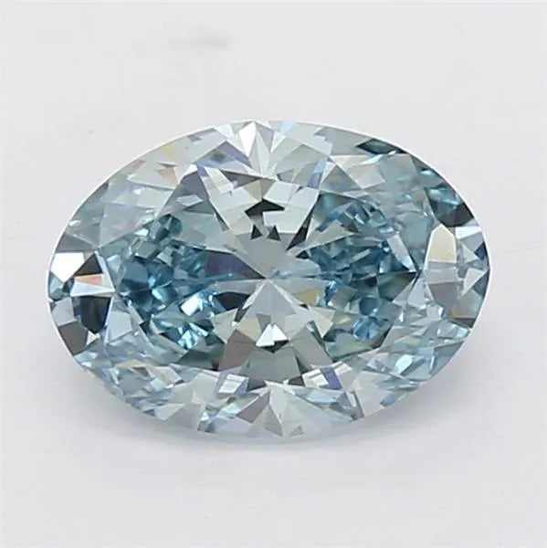 2.00ct Oval Lab Grown Diamond (Colour Fancy Vivid Blue, Clarity VS2, IGI Certified)