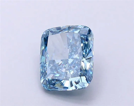 Diamant de laboratoire taille coussin brillant de 2,51 ct (couleur bleu vif fantaisie, pureté VS1, certifié IGI)