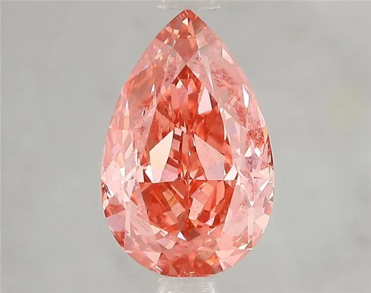 2.71ct Pear Lab Grown Diamond (Colour Fancy Vivid Red, Clarity VS1, IGI Certified)