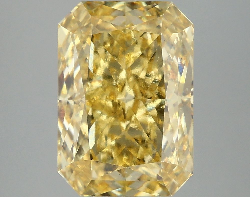 Lab-Grown Radiant Diamond - 5.0 Carats, Fancy Vivid Yellow Color, VS2 Clarity - Certified by IGI - Report Number: LG663405976