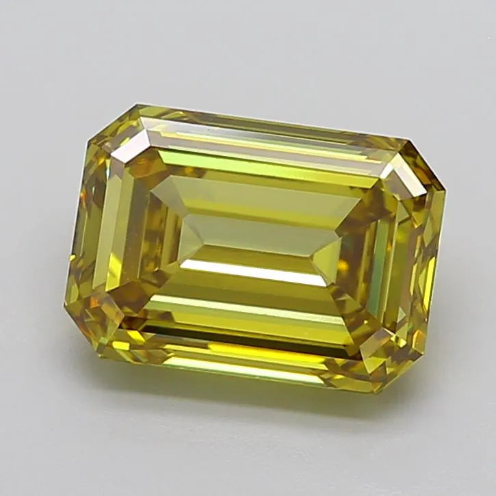 5.00ct Emerald Lab Grown Diamond (Colour Fancy Intense Yellow, Clarity VS1, IGI Certified)