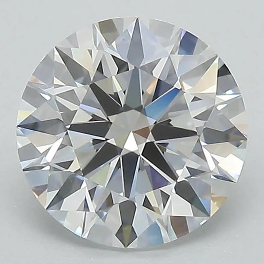 2,03 ct runder, im Labor gezüchteter Diamant (Farbe D, Reinheit VVS1, Schliff EX, GIA-zertifiziert)
