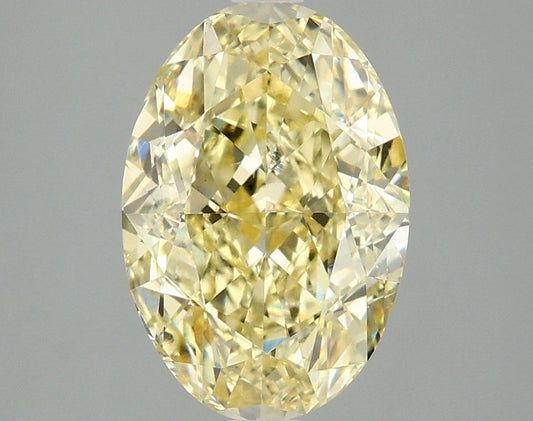 Lab-Grown Oval Diamond - 3.06 Carats, Fancy Intense Yellow Color, VVS2 Clarity - Certified by IGI - Report Number: LG667411440