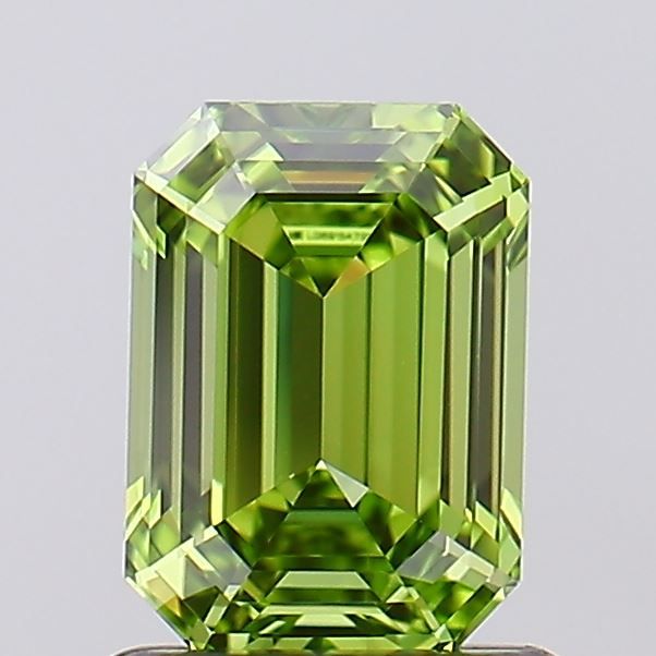 Lab-Grown Emerald Diamond - 1.03 Carats, Fancy Vivid Green Color, VS1 Clarity - Certified by IGI - Report Number: LG691547263