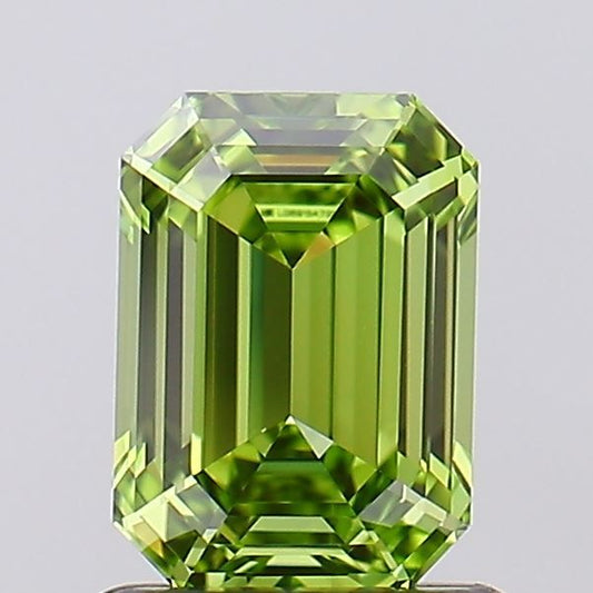 Lab-Grown Emerald Diamond - 1.03 Carats, Fancy Vivid Green Color, VS1 Clarity - Certified by IGI - Report Number: LG691547263