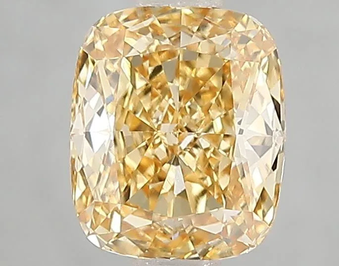 1.51ct Cushion modified Lab Grown Diamond (Colour Fancy Vivid Yellow, Clarity VVS2, IGI Certified)