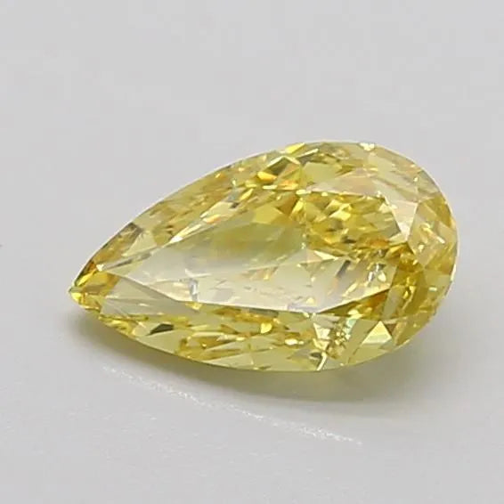 0.91ct Pear Lab Grown Diamond (Colour Fancy Vivid Yellow, Clarity VS1, IGI Certified)