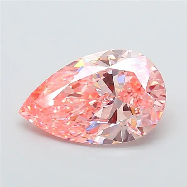 4.04ct Pear Lab Grown Diamond (Colour Fancy Vivid Pink, Clarity VVS2, IGI Certified)