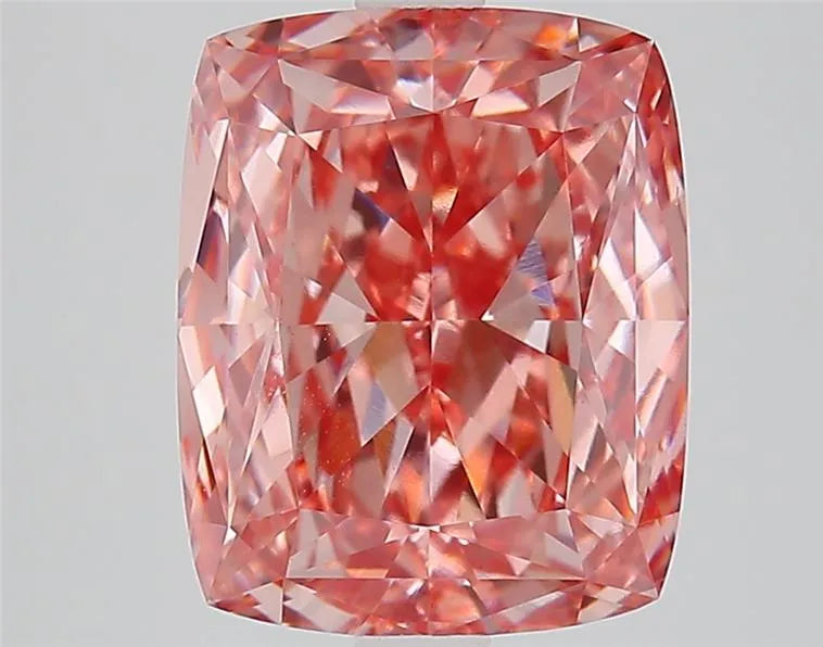 5,05 ct Kissenmodifizierter, im Labor gezüchteter Diamant (Farbe: Fancy Vivid Pink, Reinheit: VVS2, IGI-zertifiziert)