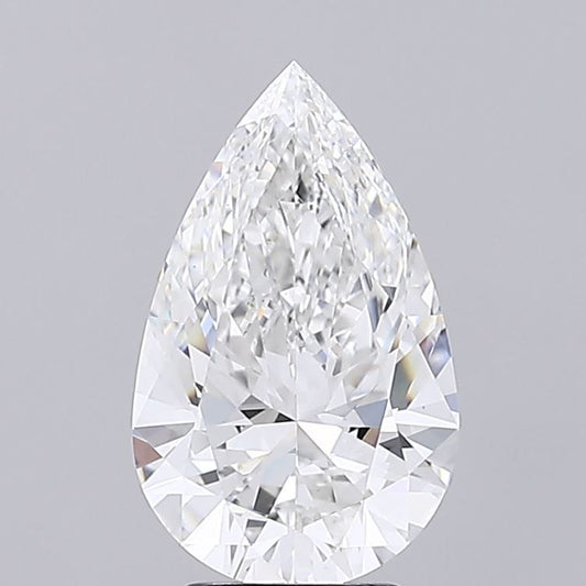 Lab-Grown Pear Diamond - 3.58 Carats, F Color, VS1 Clarity - Certified by IGI - Report Number: LG670406501