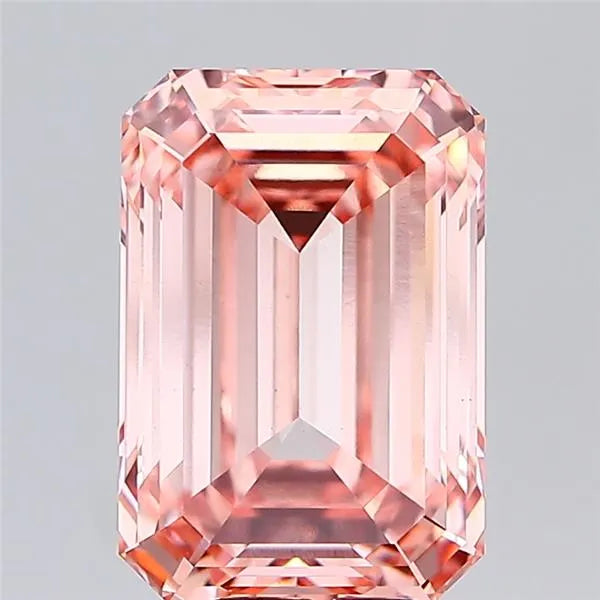 7.04ct Emerald Lab Grown Diamond (Colour Fancy Intense Pink, Clarity VS1, IGI Certified)